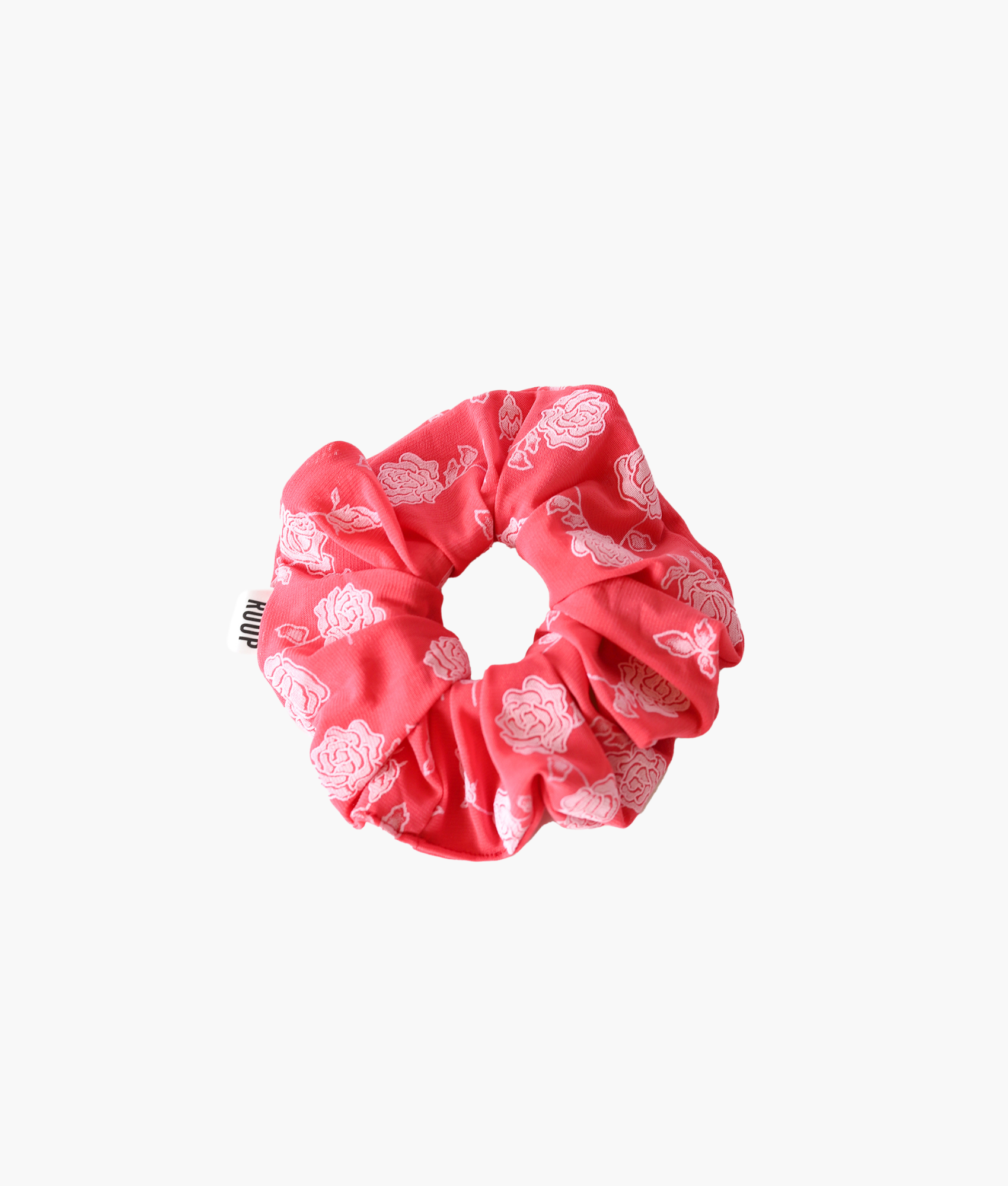 Melissa scrunchie in red rose mesh