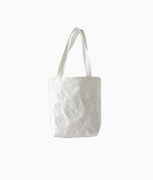 Lucky charm mini tote in ivory